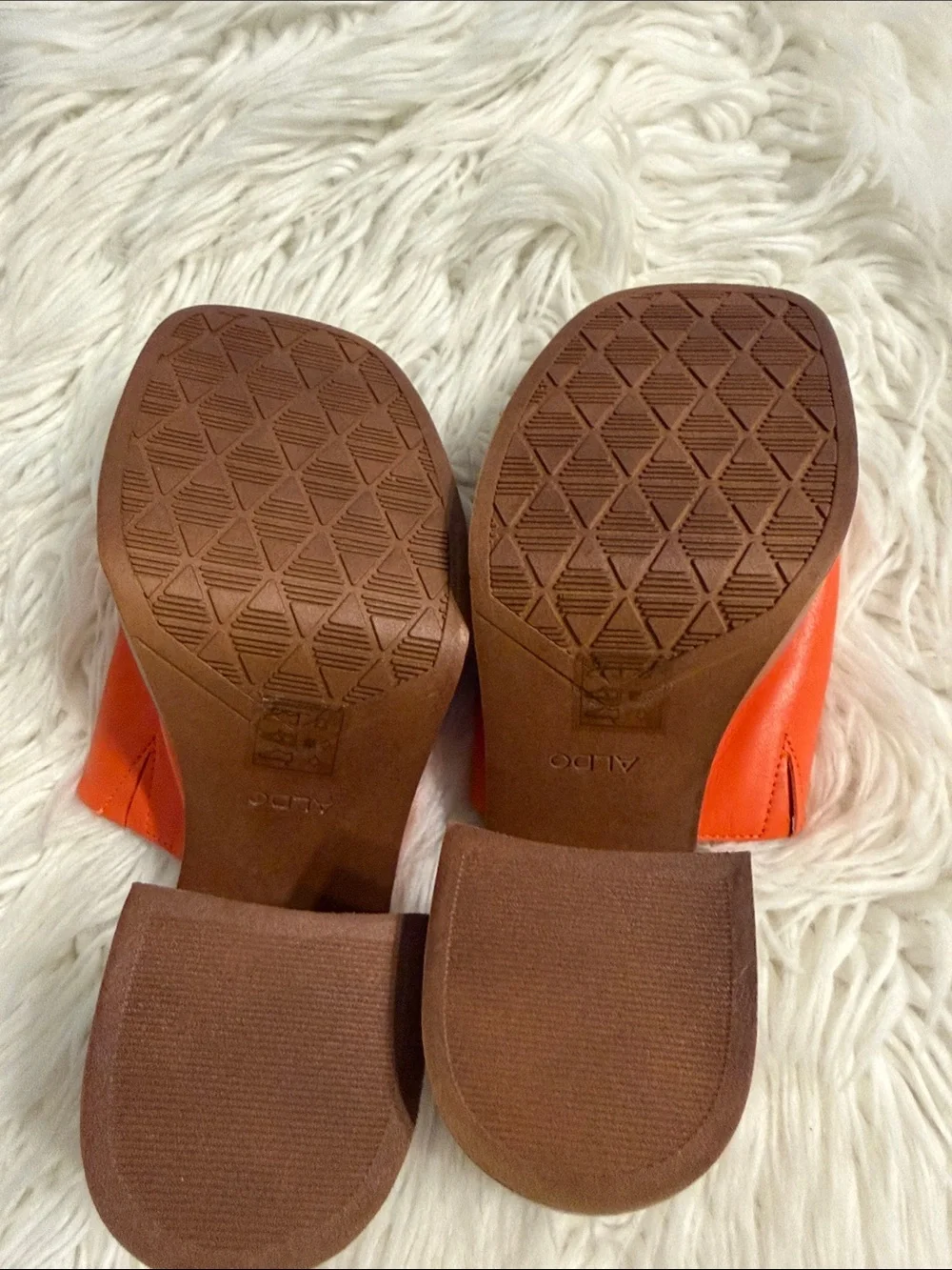 ALDO Orange  Platform Slide Sandals size 9 BNWOT